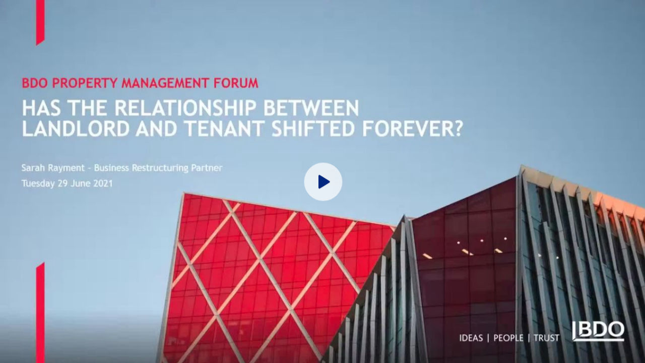 Has the relationship between Landlord and Tenant shifted forever?