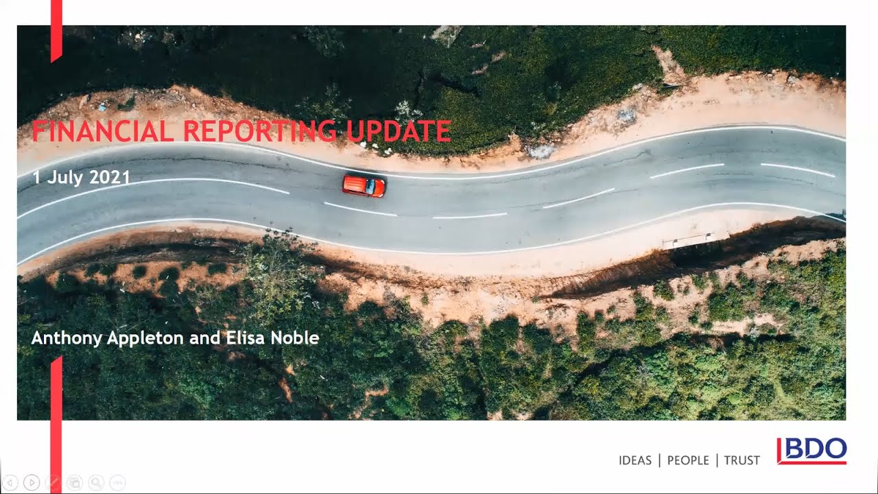 Financial Reporting Webinar