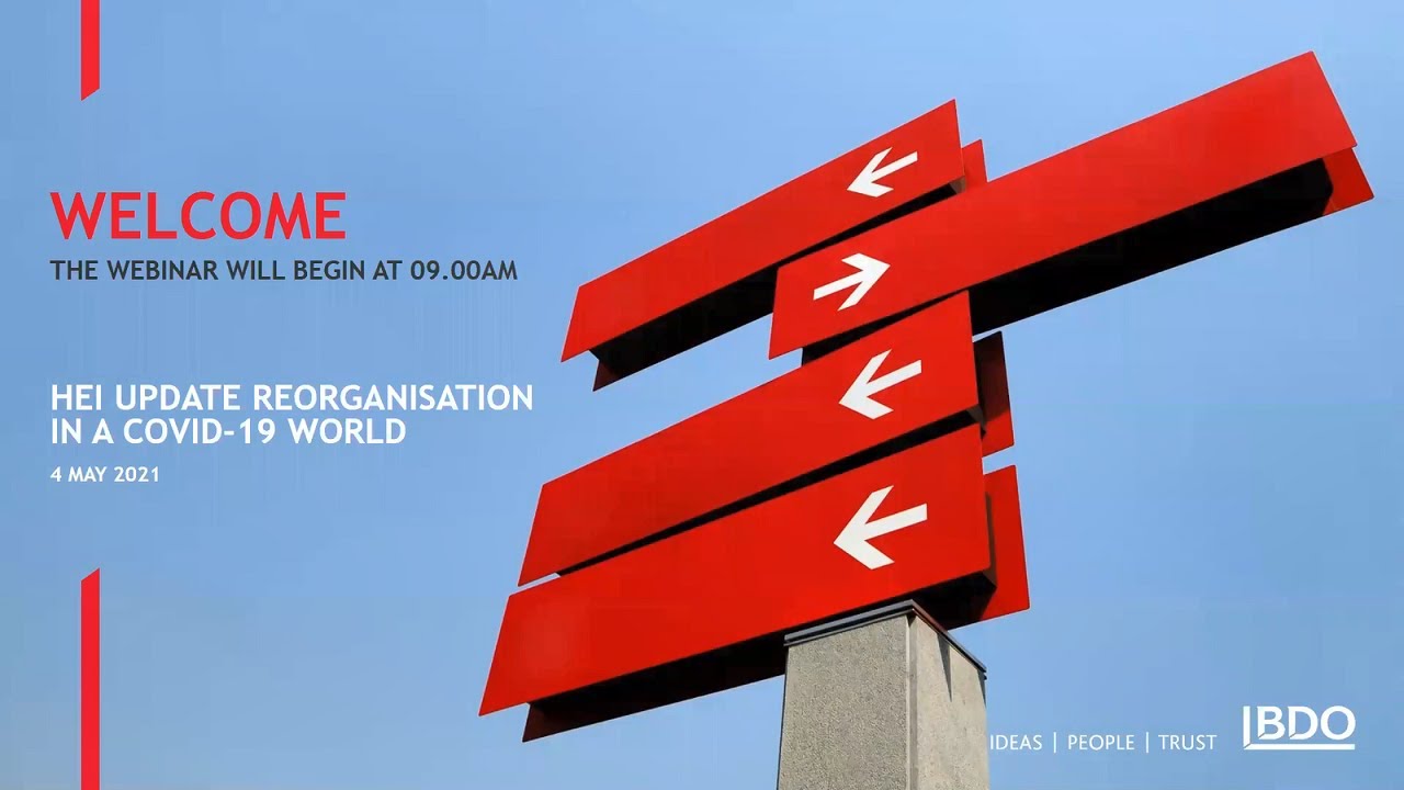 BDO HEI Update Reorganisation in a COVID-19 world – 4 May 2021