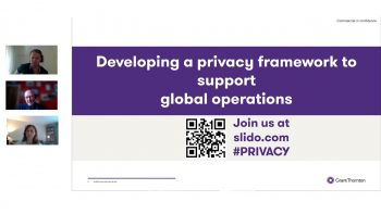 Developing a privacy framework to support global operations
