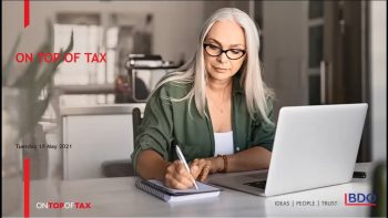 Webinar: On Top of Tax – 18 May 2021