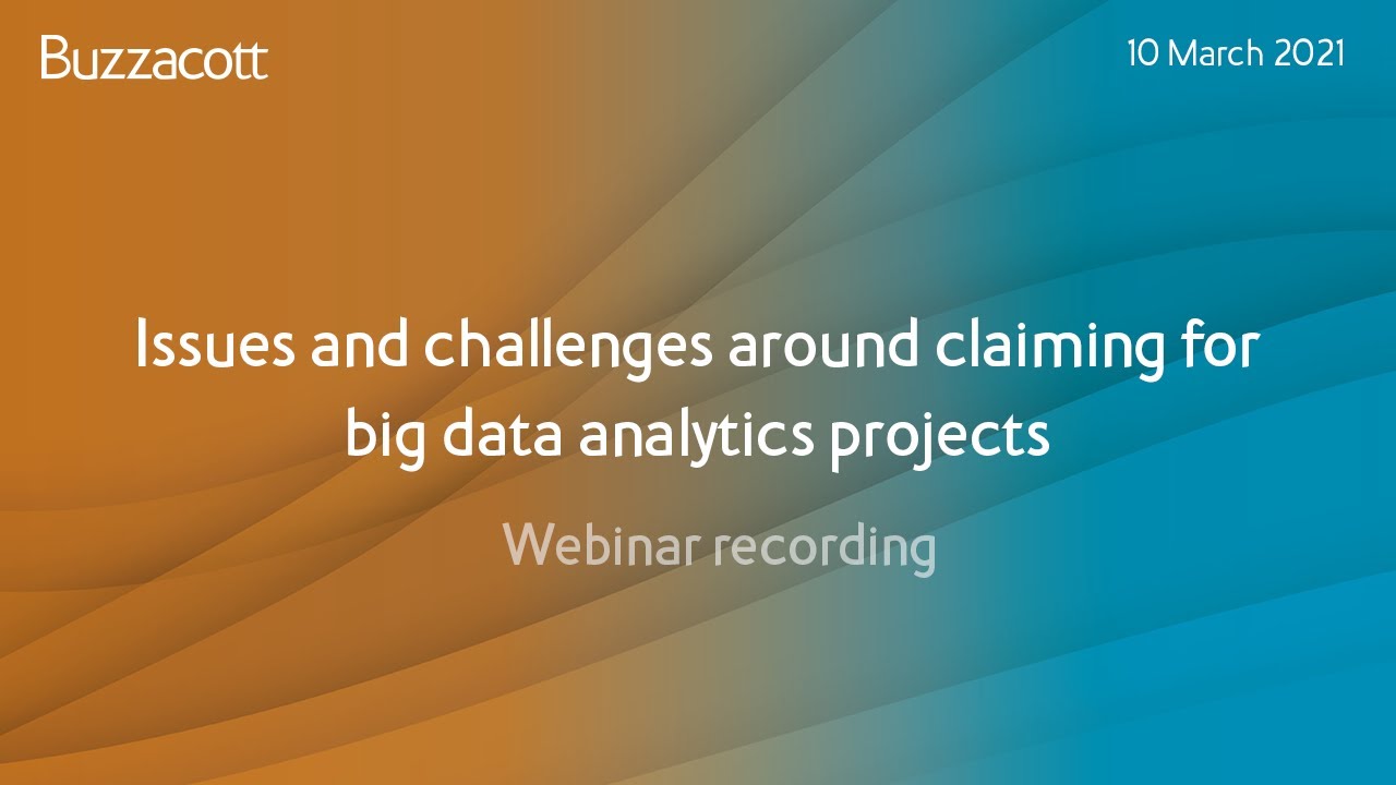 R&D webinar Q&A | Issues and challenges when claiming for big data analytics