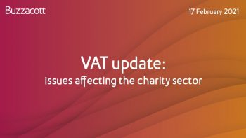 VAT update | issues affecting the charity sector