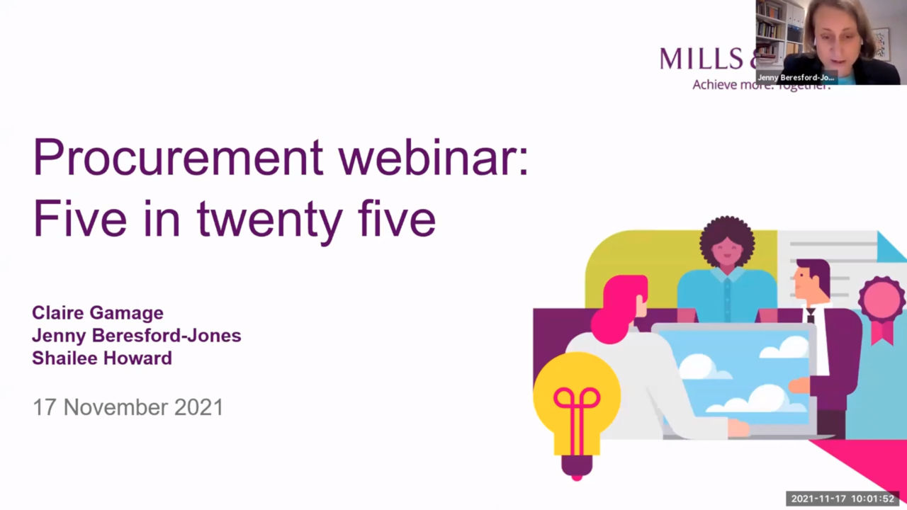 Procurement Five in Twenty Five webinar: The pre-procurement phase.