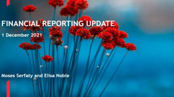 Financial Reporting Update Webinar | December 2021