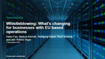 Whistleblowing: What’s changing for businesses with EU based operations