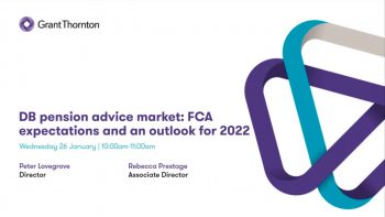 DB pension advice market: FCA expectations for 2022