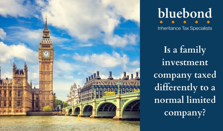 Is a family investment company taxed differently to a normal limited company?