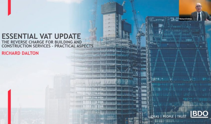 Tax and the Construction sector – what’s new?