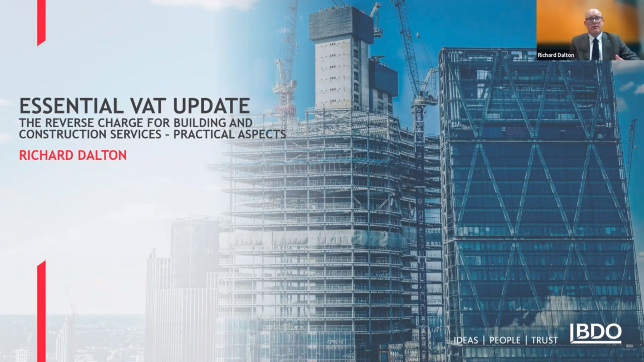 Tax and the Construction sector – what’s new?