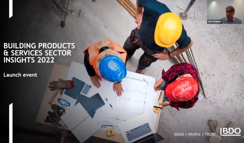 Building Products & Services Sector Insights: Launch event