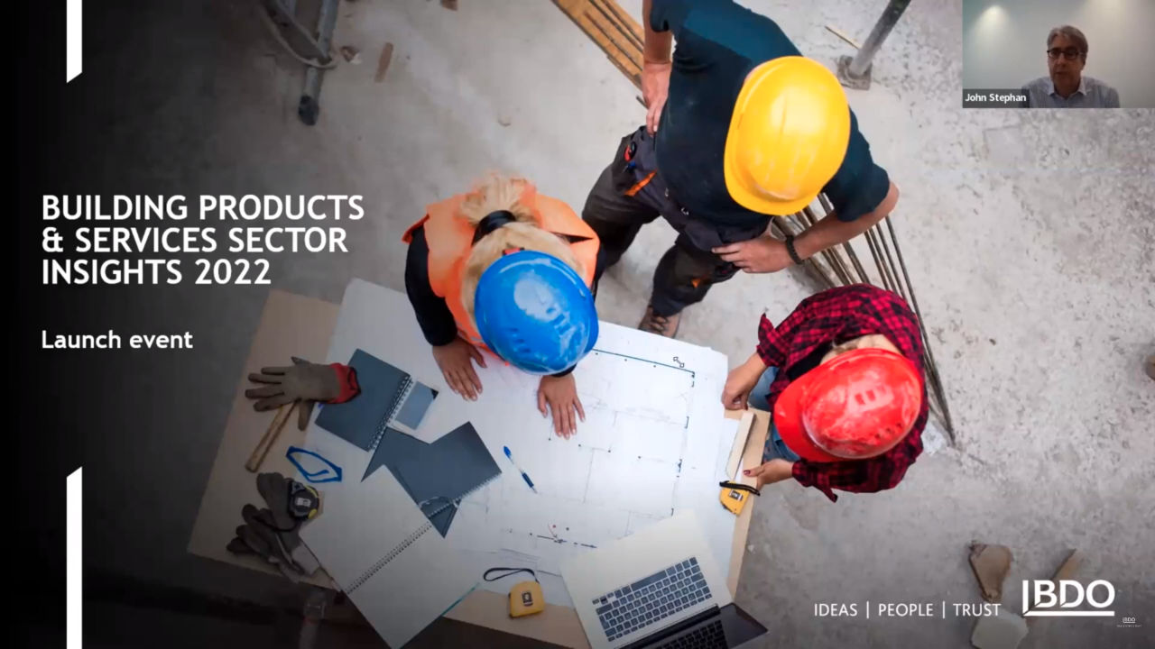 Building Products & Services Sector Insights: Launch event