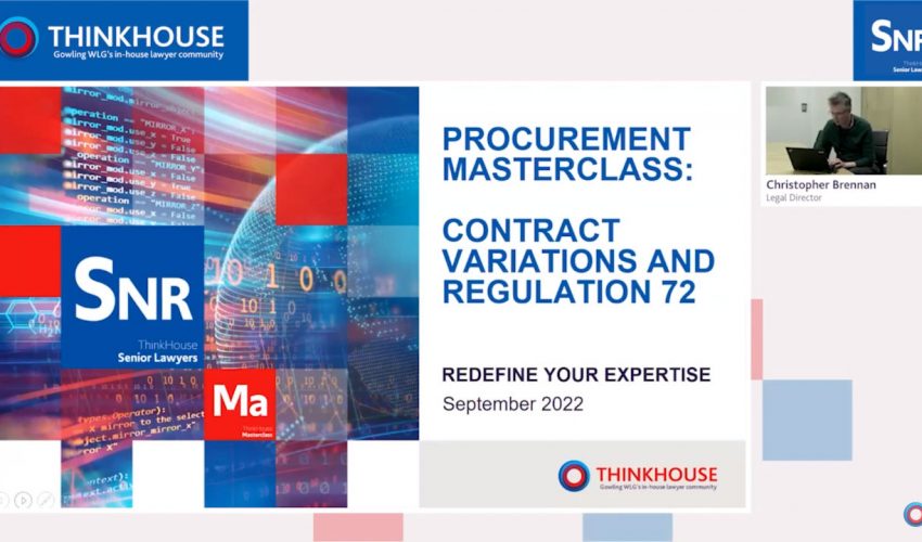 ThinkHouse Procurement Masterclass – Regulation 72