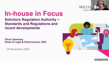 In house in Focus: SRA – Standards and regulations and recent developments