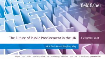 The Future of Public Procurement in the UK