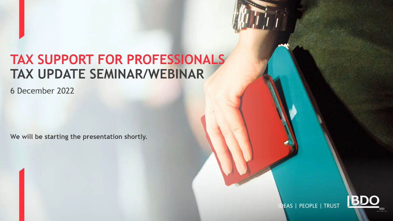 TSP Tax Update Webinar