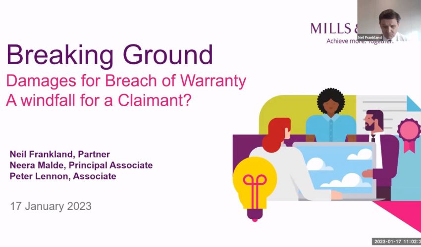 Damages for Breach of Warranty – a windfall for a Claimant?