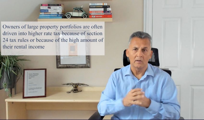 How can a limited liability partnership save income tax on a rental property portfolio?