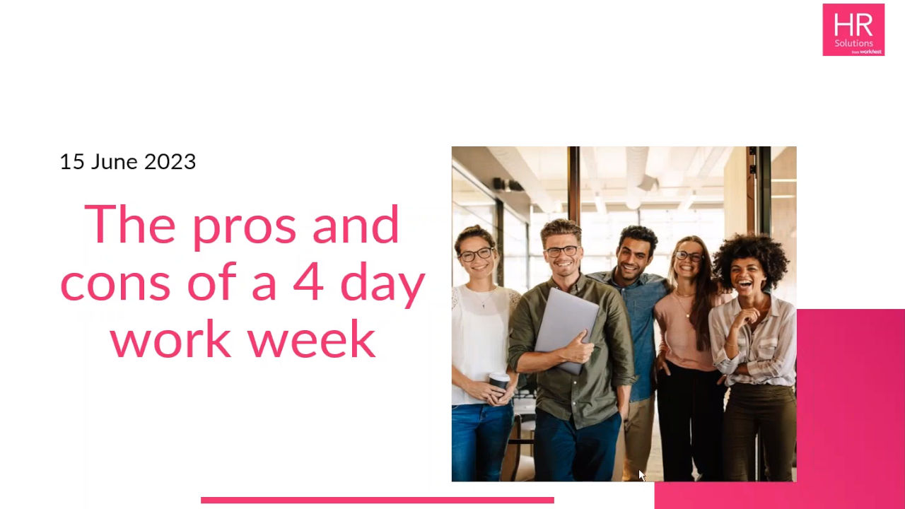 The pros and cons of adopting a 4 day work week