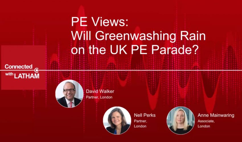 PE Views: Will Greenwashing Rain on the UK PE Parade?