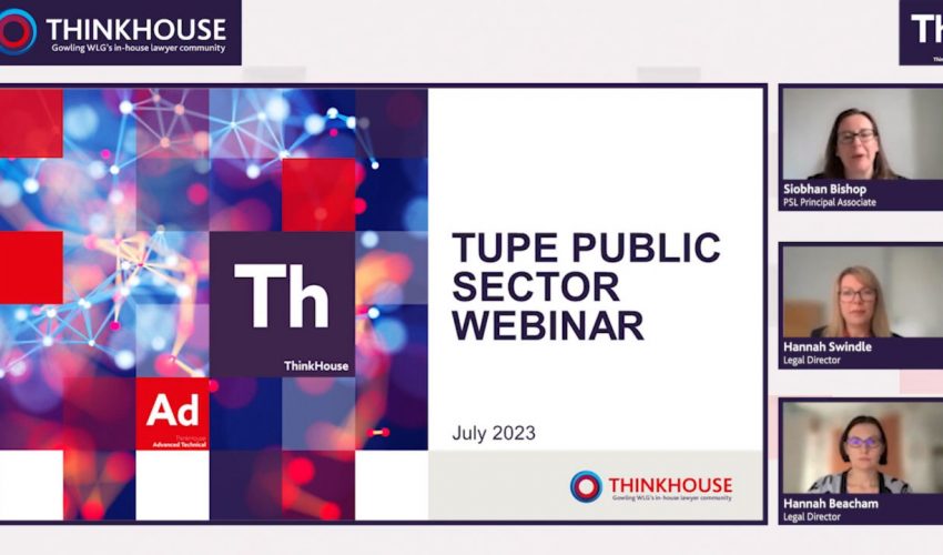TUPE Public Sector webinar – July 2023 – ThinkHouse