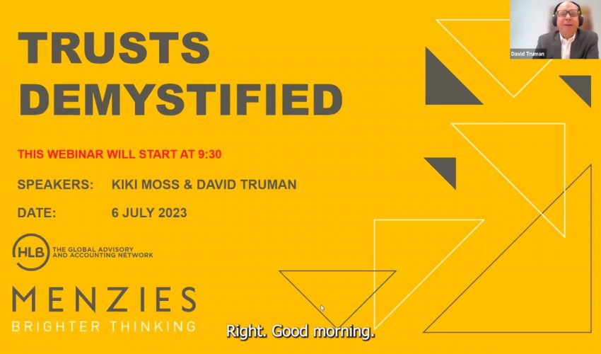 Trusts Demystified Webinar