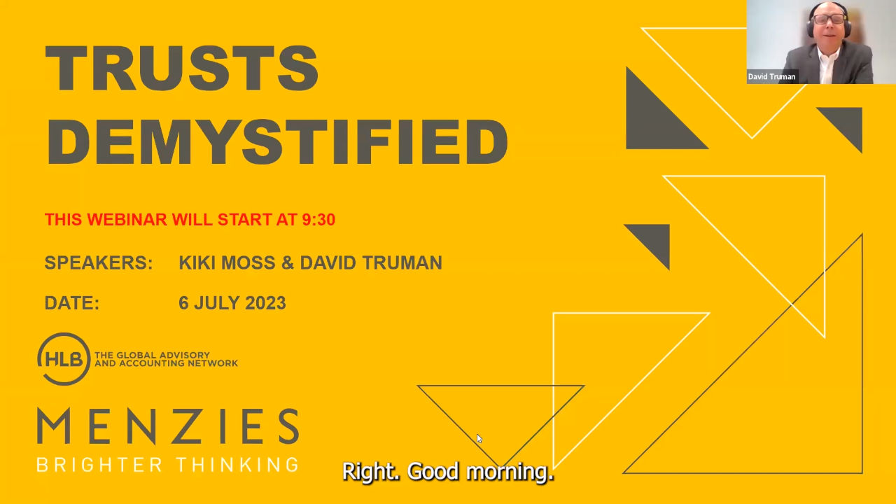 Trusts Demystified Webinar