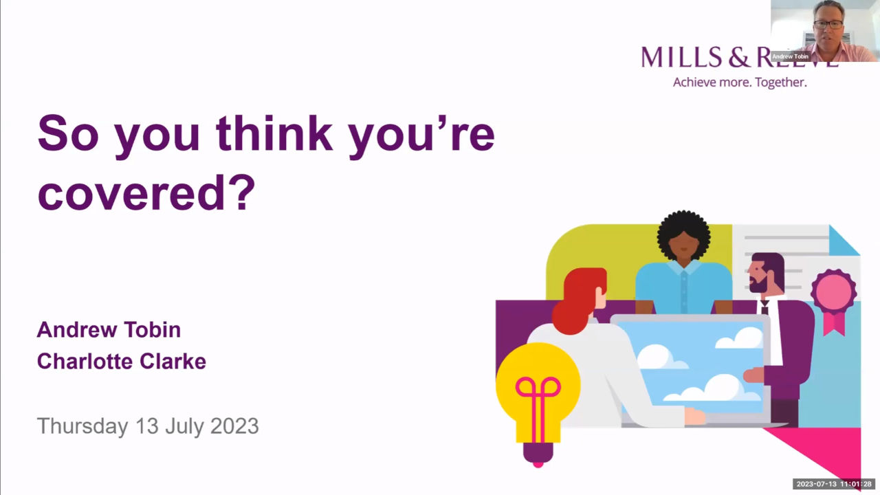 Cover Talk: so you think you’re covered
