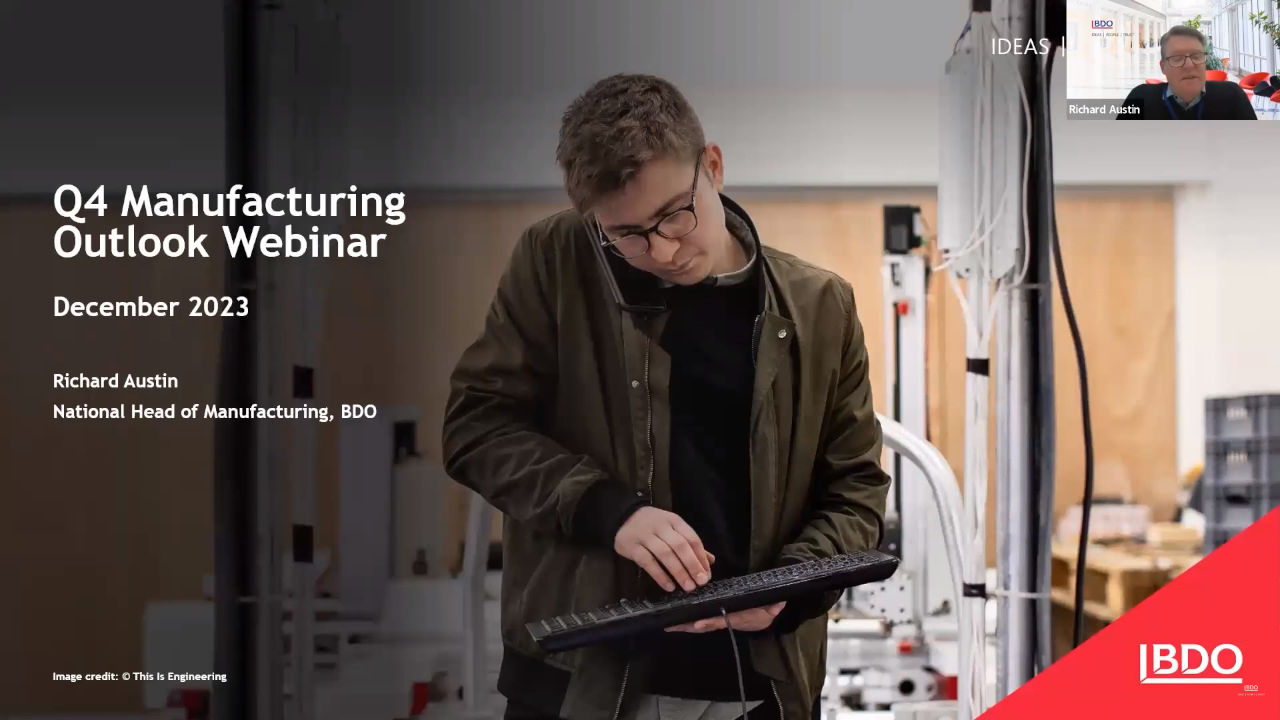 Manufacturing Outlook Webinar | Q4 2023