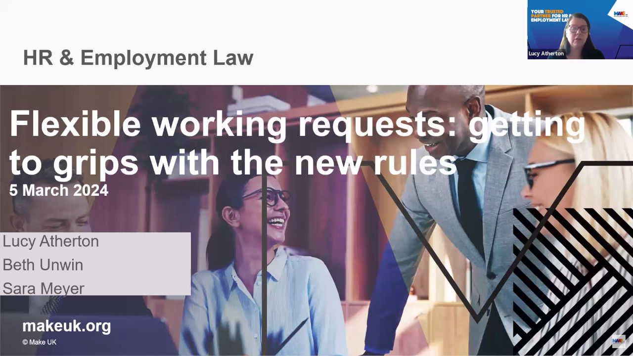 Handling flexible working requests: getting to grips with the new rules