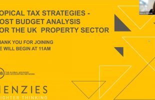 Topical tax strategies – post budget analysis for the UK Property Sector webinar
