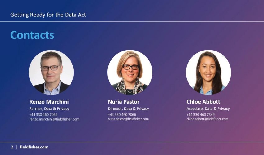 Privacy webinar – Get ready for the Data Act