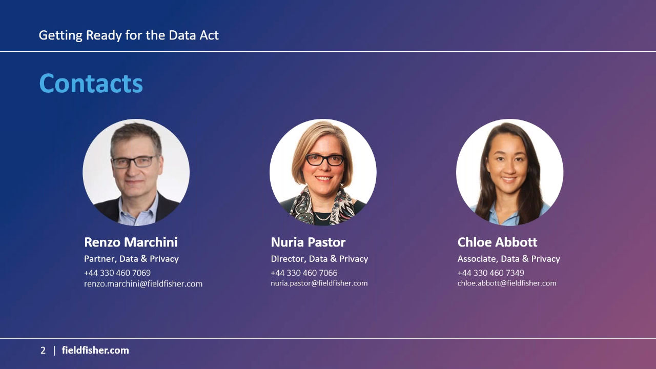 Privacy webinar – Get ready for the Data Act