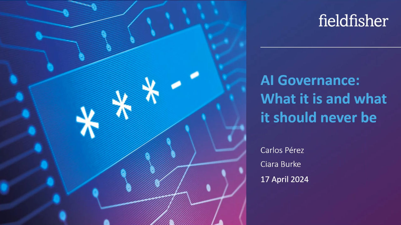 AI Governance: What it is and what it should never be