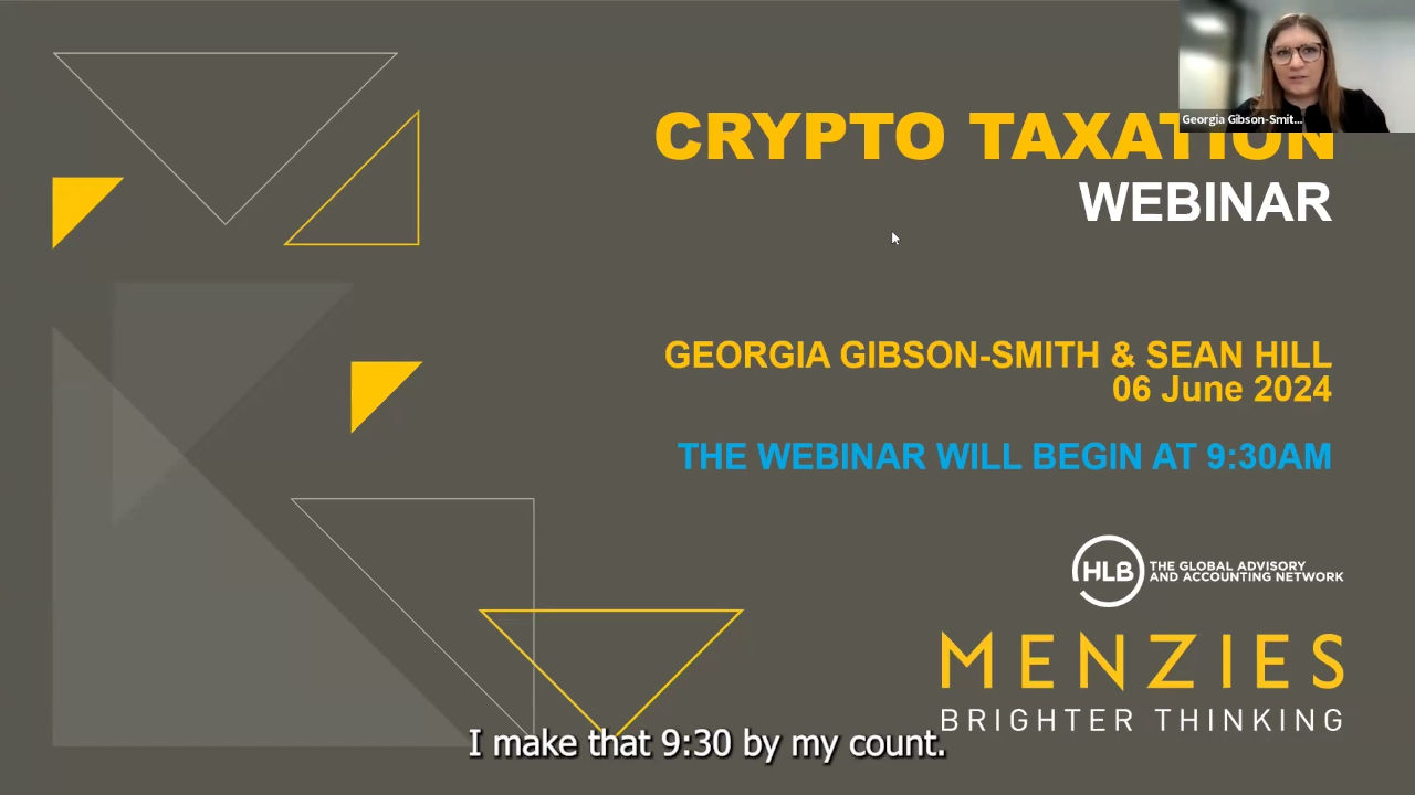 Crypto Taxation Webinar
