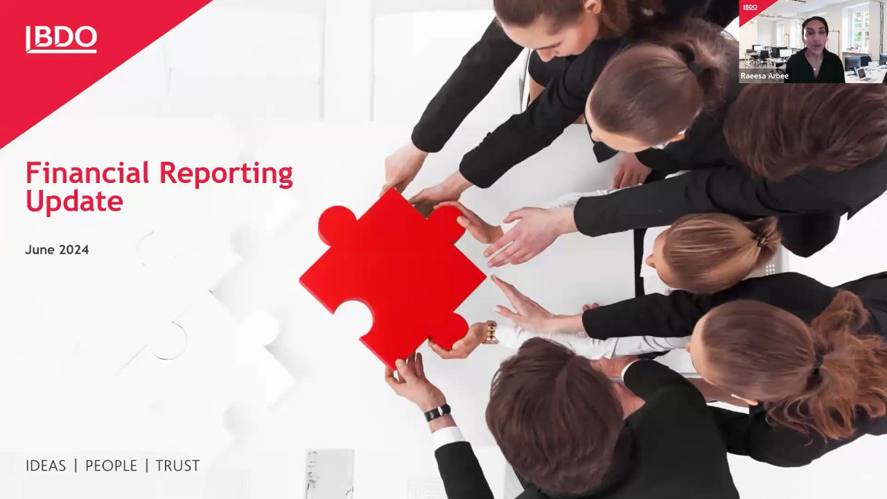 Financial Reporting Webinar | June 2024
