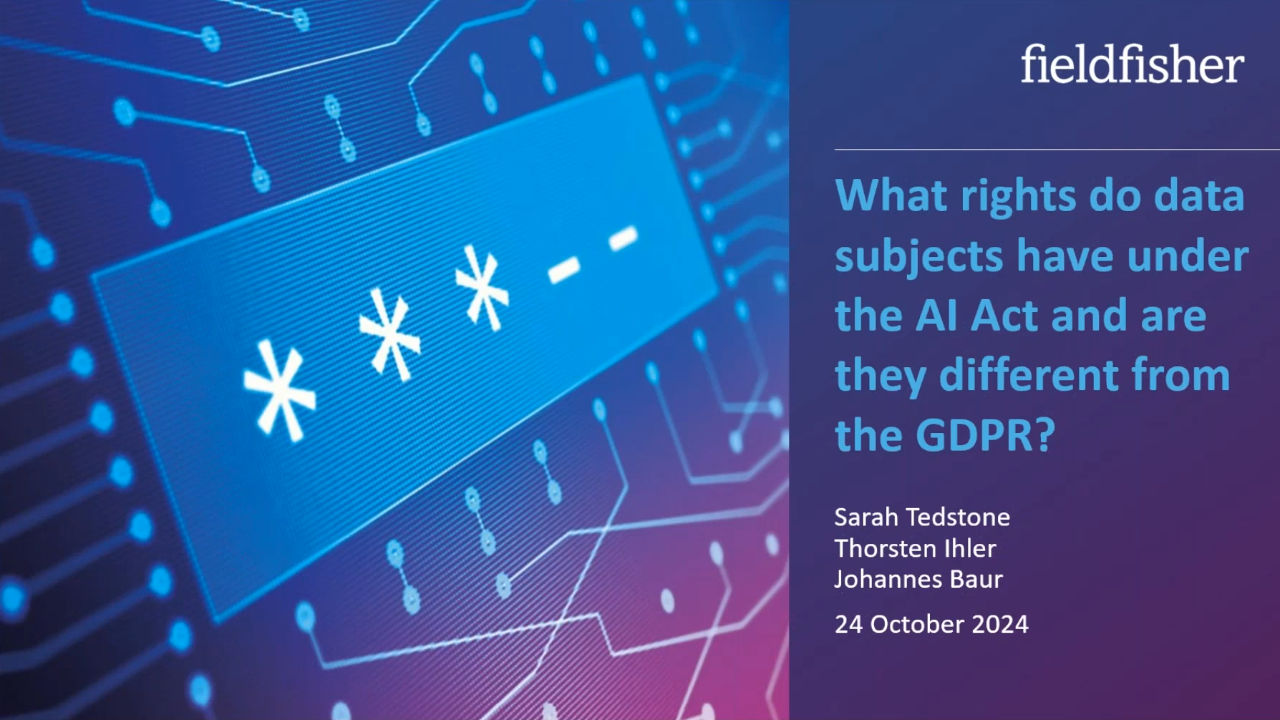 What rights do data subjects have under the AI Act and are they different from the GDPR?