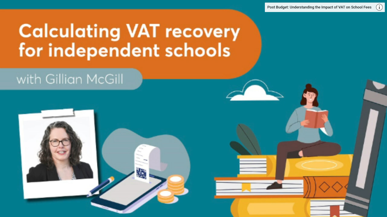 Calculating VAT recovery for independent schools