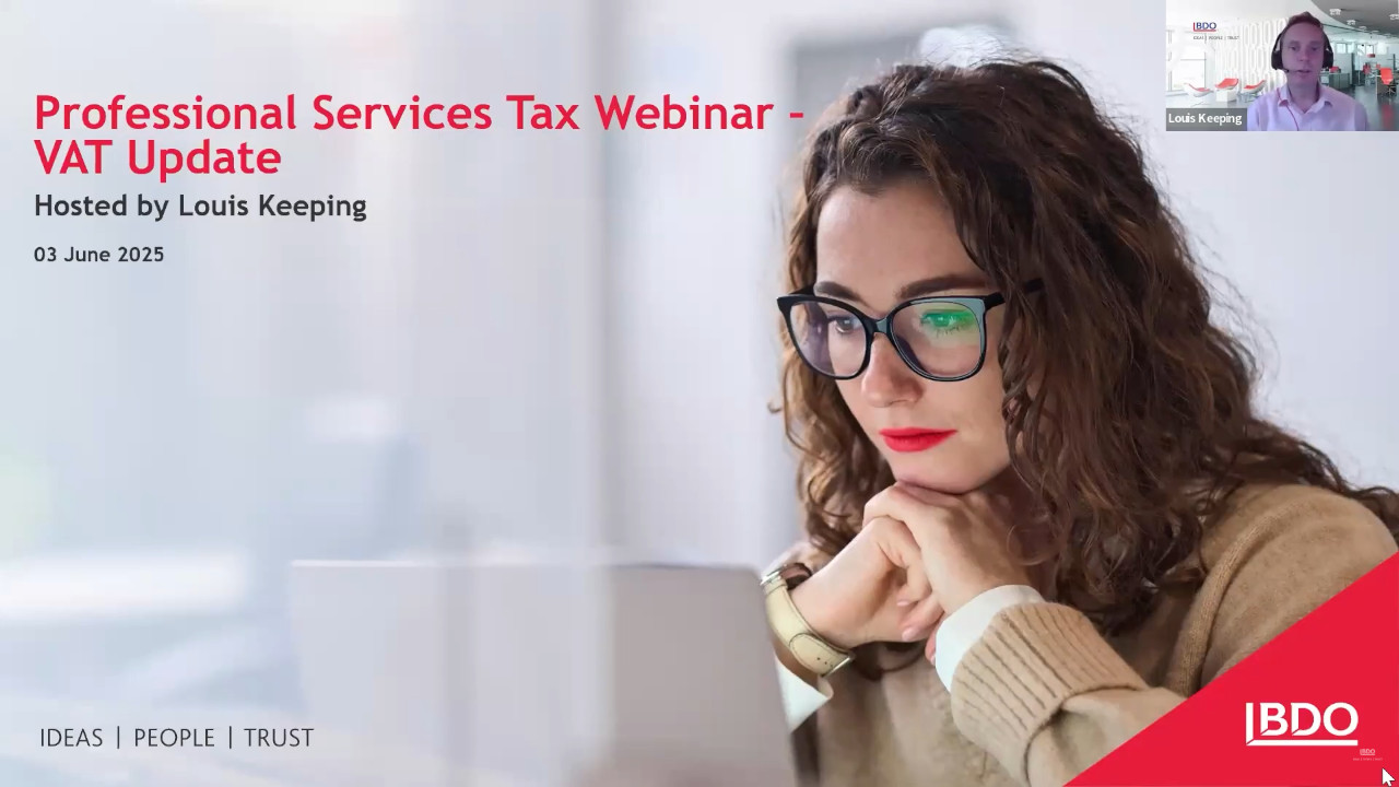 Professional Services Tax Webinar – VAT Update 2025