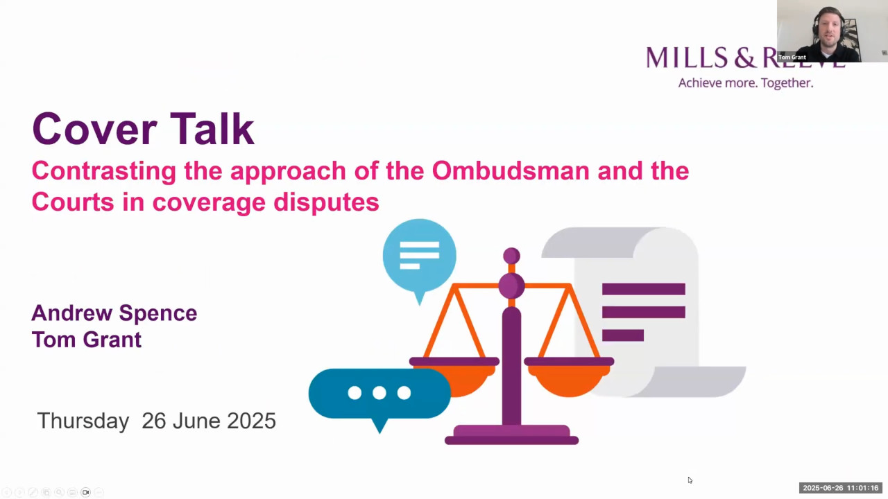 Contrasting the approach of the Ombudsman and the Courts in coverage disputes