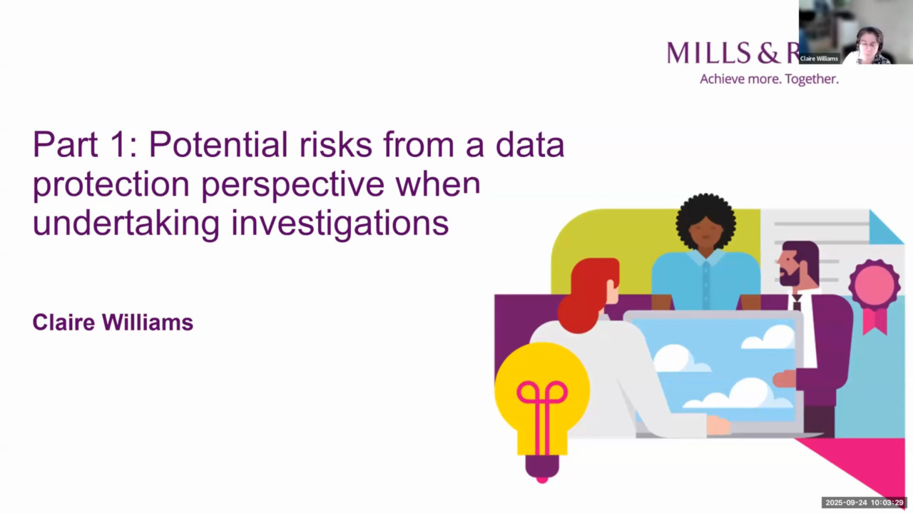 Investigations and personal data – what you need to know : In-house in Focus webinar