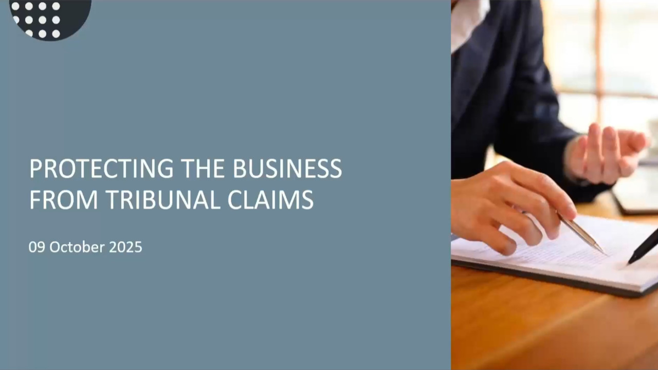 New deal for working people: Protecting the business from tribunal claims
