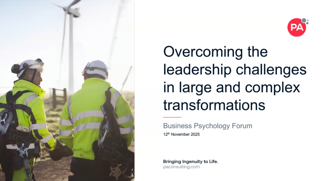 Overcoming the leadership challenges in large and complex transformations.