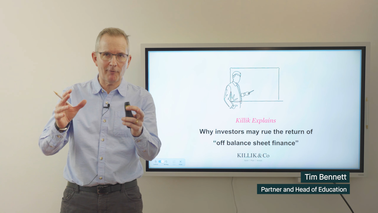 Why investors may rue the return of “Off Balance Sheet Finance”
